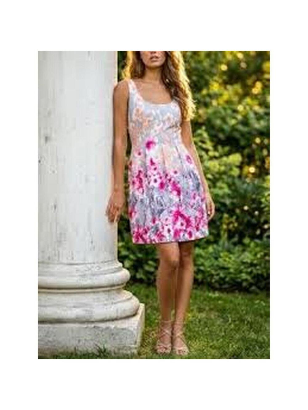 Nine West Women's Blue and Pink Work-dress
